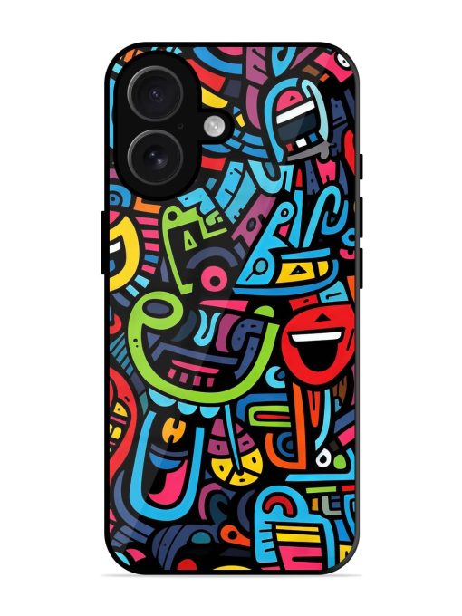 Doodlephoria Glossy Soft Edge Case for Apple Iphone 16 Chachhi