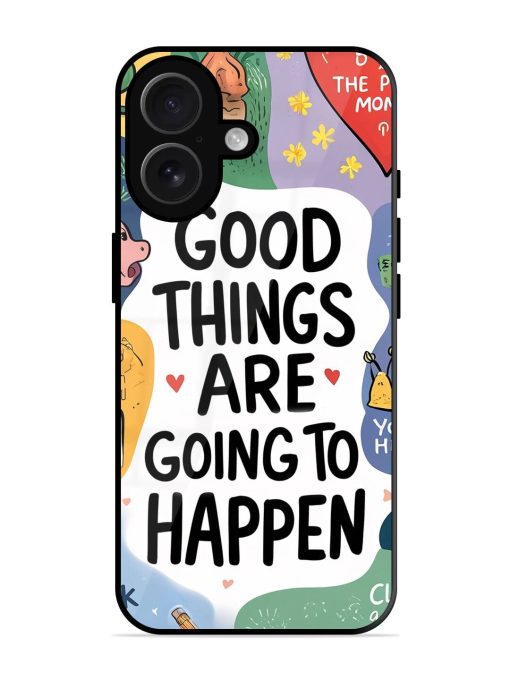 Uplifting Scribbles Glossy Soft Edge Case for Apple Iphone 16 Chachhi