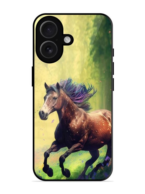 Enchanted Gallop Glossy Soft Edge Case for Apple Iphone 16 Chachhi