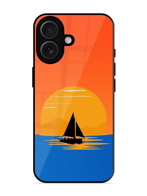 Sunset Sail Glossy Soft Edge Case for Apple Iphone 16 Chachhi