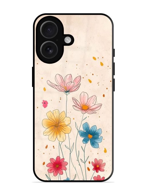 Delicate Bloom Glossy Soft Edge Case for Apple Iphone 16 Chachhi