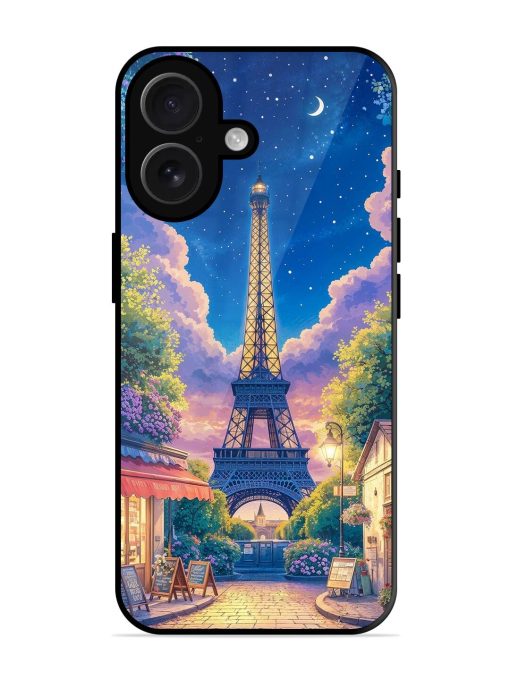 Twilight In Paris Glossy Soft Edge Case for Apple Iphone 16 Chachhi