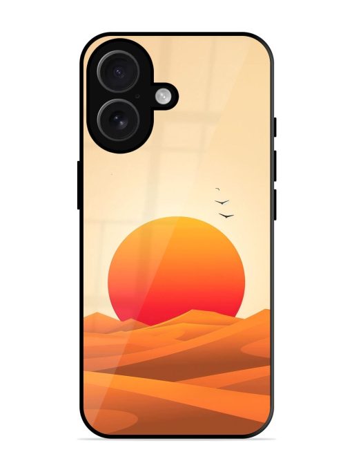 Desert Sunset Glossy Soft Edge Case for Apple Iphone 16 Chachhi