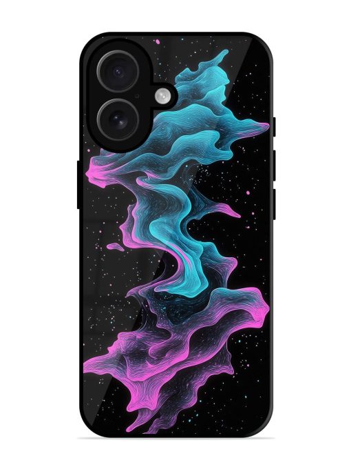 Cosmic Currents Glossy Soft Edge Case for Apple Iphone 16 Chachhi