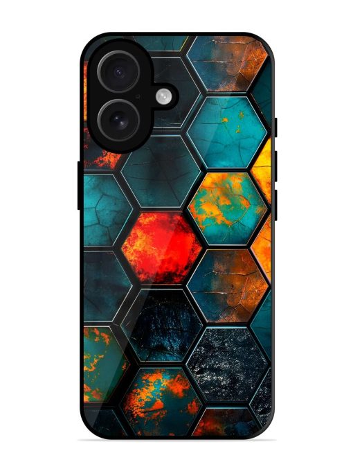 Hexagon Hive Glossy Soft Edge Case for Apple Iphone 16 Chachhi