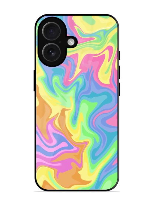 Whimsical Swirl Glossy Soft Edge Case for Apple Iphone 16 Chachhi