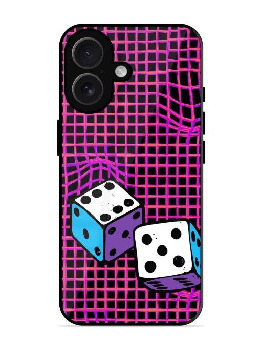 Glitched Dice Glossy Soft Edge Case for Apple Iphone 16 Chachhi