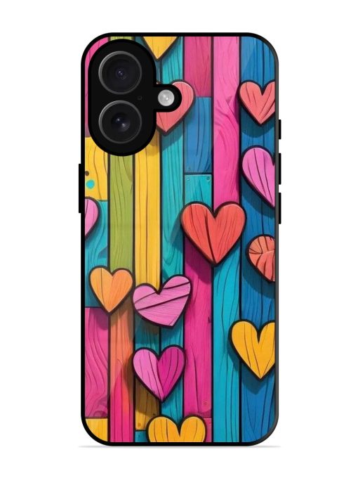 Rainbow Of Hearts Glossy Soft Edge Case for Apple Iphone 16 Chachhi