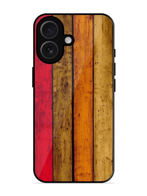 Colorful Woodgrain Glossy Soft Edge Case for Apple Iphone 16 Chachhi