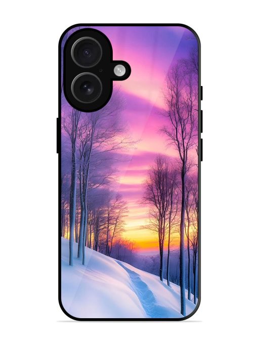 Winter'S Purple Haze Glossy Soft Edge Case for Apple Iphone 16 Chachhi