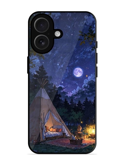 Moonlight Camping Glossy Soft Edge Case for Apple Iphone 16 Chachhi