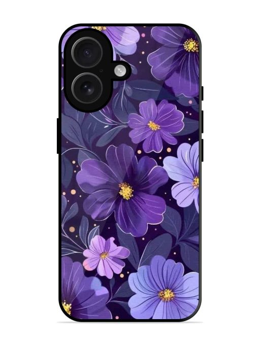 Purple Paradise Glossy Soft Edge Case for Apple Iphone 16 Chachhi