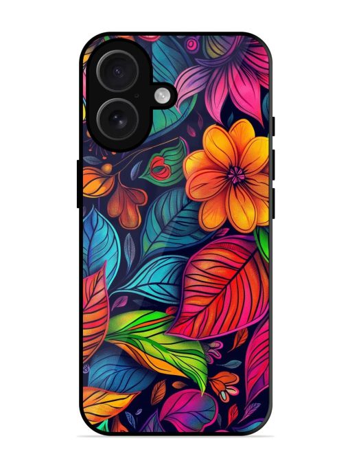 Rainbow Of Blooms Glossy Soft Edge Case for Apple Iphone 16 Chachhi