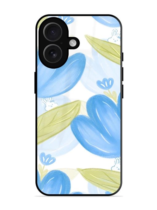 Bunny'S Blue Garden Glossy Soft Edge Case for Apple Iphone 16 Chachhi