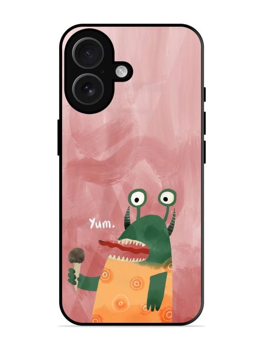 Hungry Monster Glossy Soft Edge Case for Apple Iphone 16