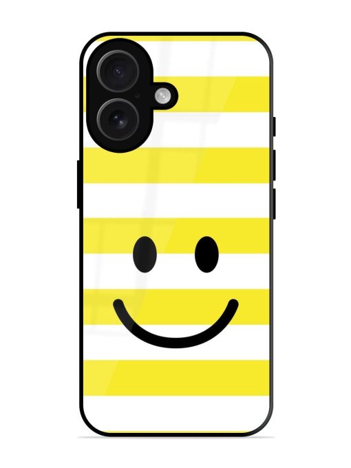 Smiling Stripes Glossy Soft Edge Case for Apple Iphone 16 Chachhi