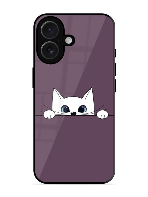 Peek-A-Boo Kitty Glossy Soft Edge Case for Apple Iphone 16 Chachhi