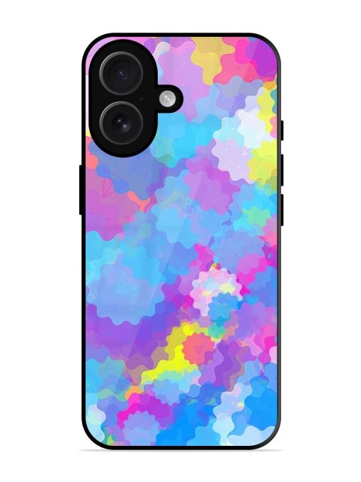 Psychedelic Cloud Burst Glossy Soft Edge Case for Apple Iphone 16 Chachhi