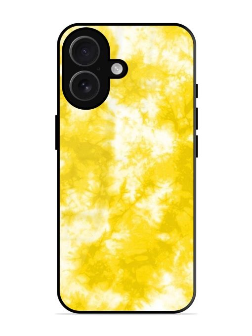 Golden Tie-Dye Twirl Glossy Soft Edge Case for Apple Iphone 16 Chachhi