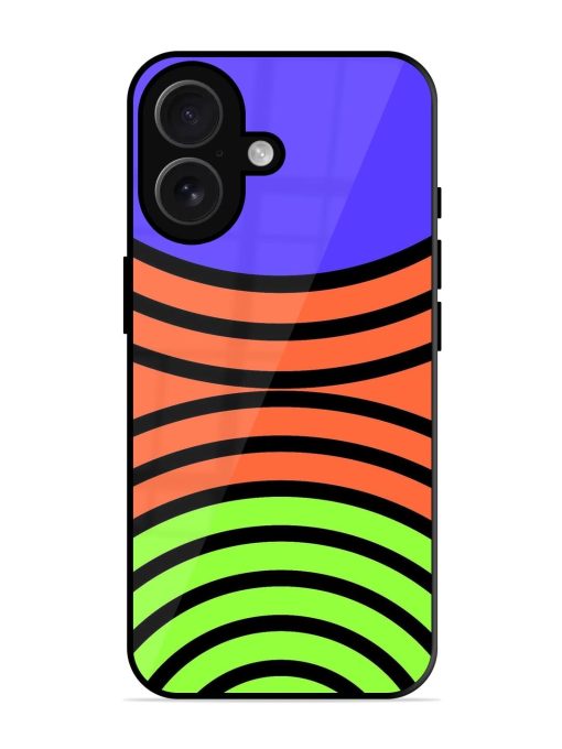 Psychedelic Stripe Symphony Glossy Soft Edge Case for Apple Iphone 16 Chachhi