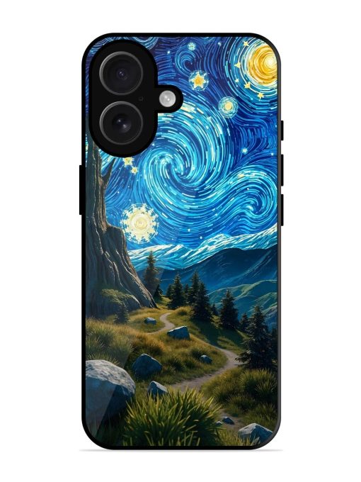 Starry Night In The Shire Glossy Soft Edge Case for Apple Iphone 16 Chachhi