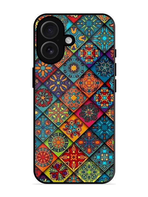 Patchwork Mandala Mosaic Glossy Soft Edge Case for Apple Iphone 16 Chachhi