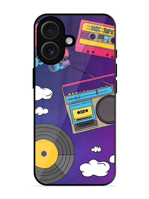 Retro Vibes Glossy Soft Edge Case for Apple Iphone 16 Chachhi