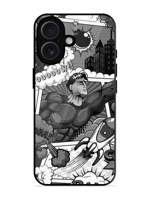 Comic Book Chaos Glossy Soft Edge Case for Apple Iphone 16 Chachhi