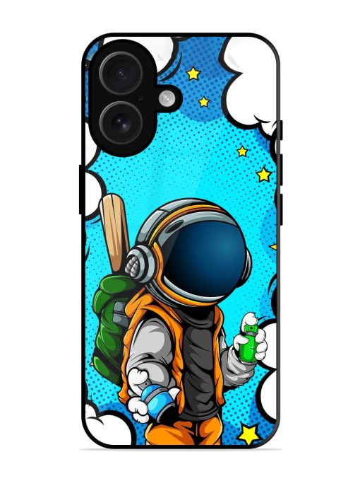 Space Graffiti Artist Glossy Soft Edge Case for Apple Iphone 16 Chachhi