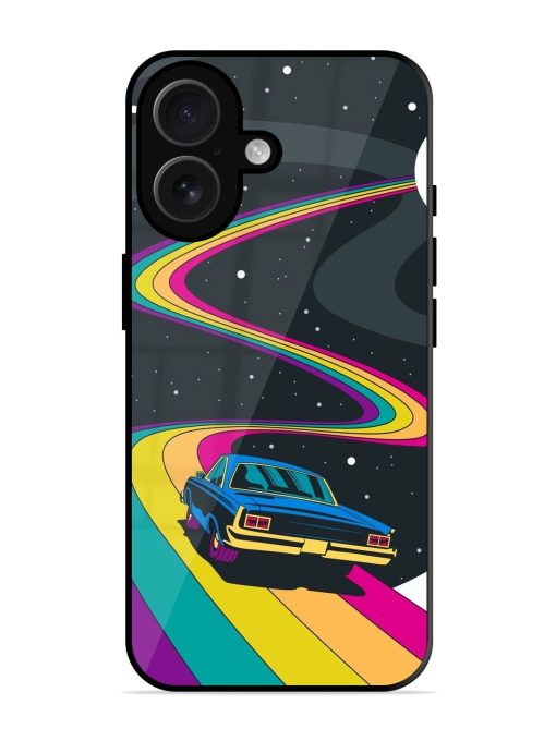 Rainbow Road Glossy Soft Edge Case for Apple Iphone 16 Plus Chachhi