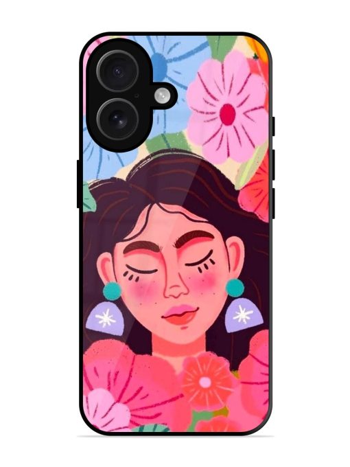 Blooming Serenity Glossy Soft Edge Case for Apple Iphone 16 Plus Chachhi