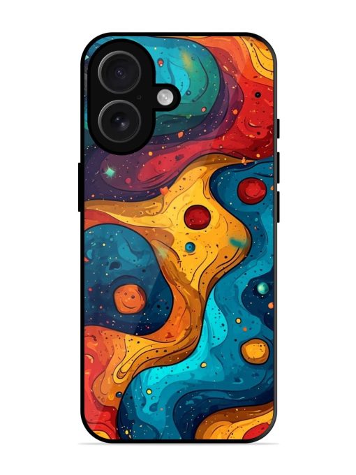 Cosmic Swirl Glossy Soft Edge Case for Apple Iphone 16 Plus Chachhi