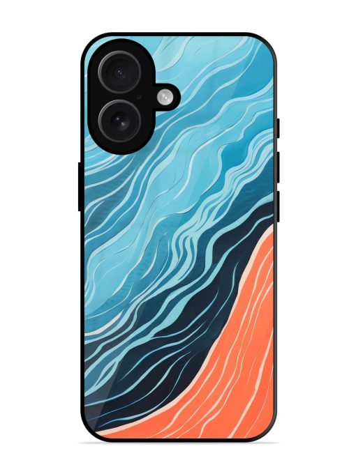 Oceanic Divide Glossy Soft Edge Case for Apple Iphone 16 Plus