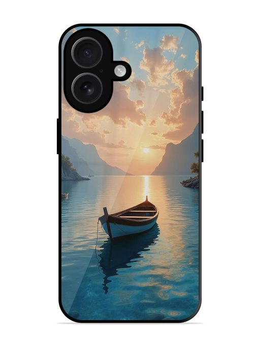 Serene Sunset Glossy Soft Edge Case for Apple Iphone 16 Plus Chachhi