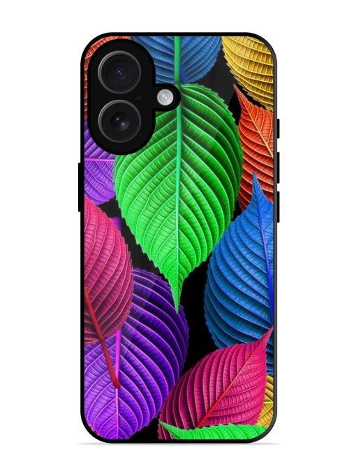 Rainbow Leaf Symphony Glossy Soft Edge Case for Apple Iphone 16 Plus Chachhi