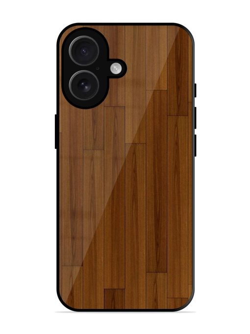 Warm Woodgrain Glossy Soft Edge Case for Apple Iphone 16 Plus Chachhi