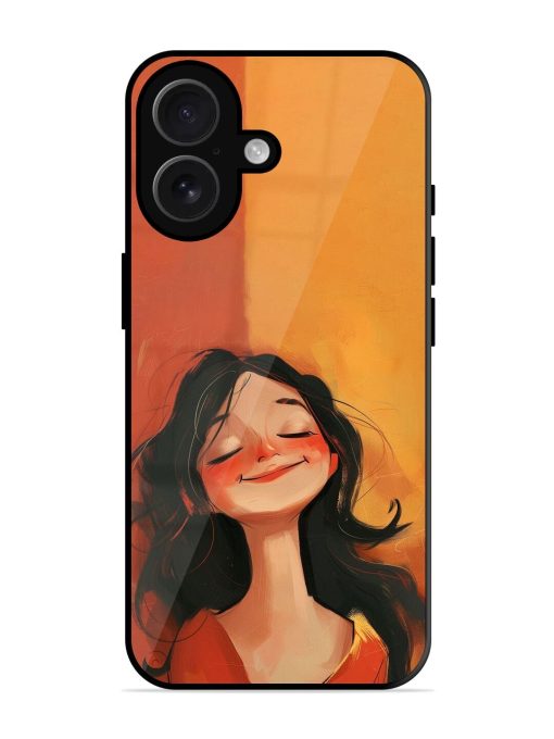 Neon Girl Glossy Soft Edge Case for Apple Iphone 16 Plus