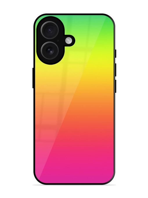 Rainbow Gradient Glossy Soft Edge Case for Apple Iphone 16 Plus