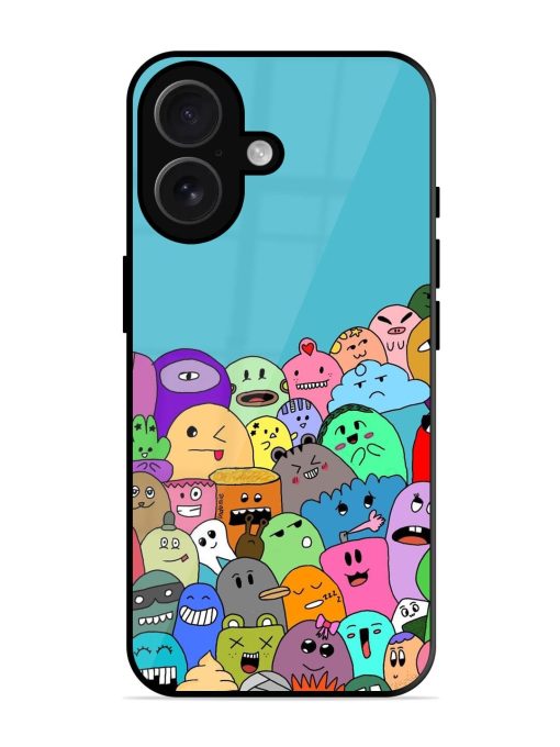 Monster Mash Glossy Soft Edge Case for Apple Iphone 16 Plus Chachhi