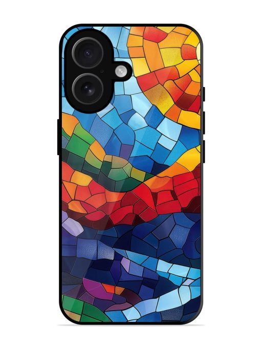 Mosaic Sunset Glossy Soft Edge Case for Apple Iphone 16 Plus