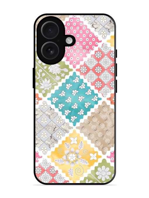 Patchwork Dreamscape Glossy Soft Edge Case for Apple Iphone 16 Plus