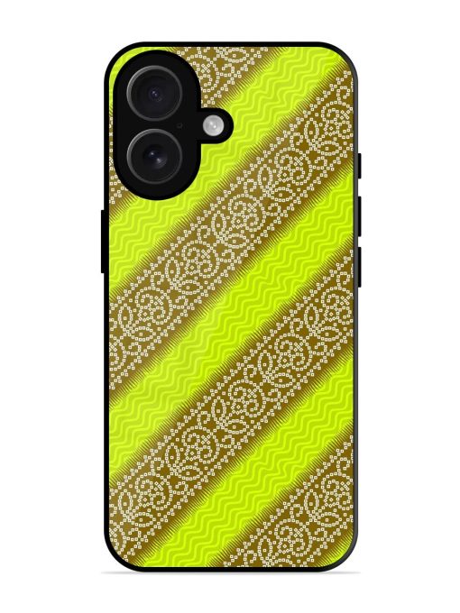 Golden Bandana Bliss Glossy Soft Edge Case for Apple Iphone 16 Plus Chachhi