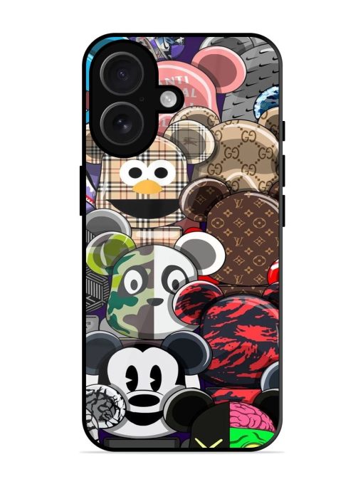 Streetwear Bearbrick Extravaganza Glossy Soft Edge Case for Apple Iphone 16 Plus Chachhi