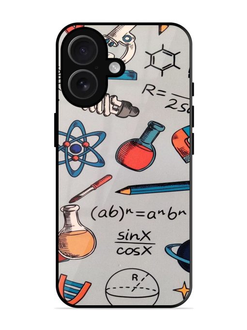 Science Doodle Delight Glossy Soft Edge Case for Apple Iphone 16 Plus Chachhi