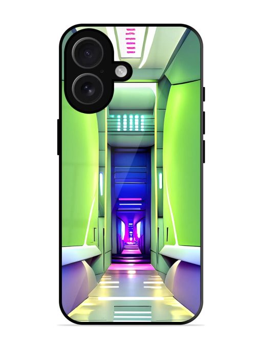 Neon Corridor Glossy Soft Edge Case for Apple Iphone 16 Plus Chachhi