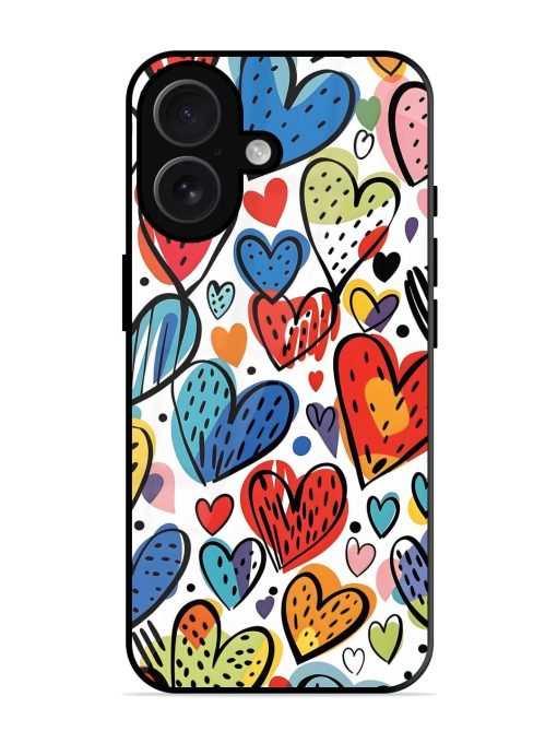 Heartfelt Harmony Glossy Soft Edge Case for Apple Iphone 16 Plus
