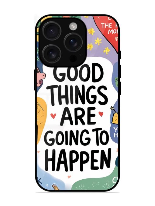 Uplifting Scribbles Glossy Soft Edge Case for Apple Iphone 16 Pro Chachhi