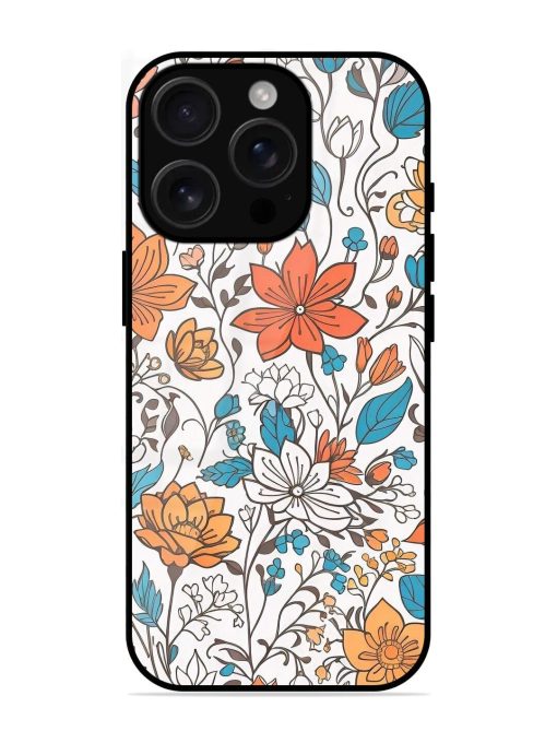 Floral Symphony Glossy Soft Edge Case for Apple Iphone 16 Pro Chachhi