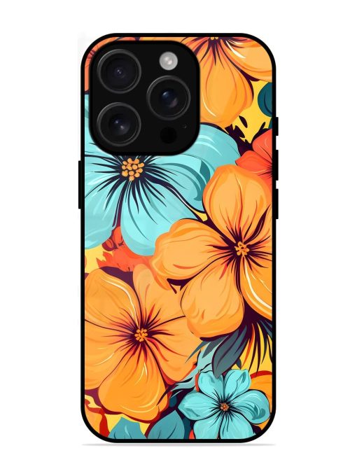 Tropical Bloom Glossy Soft Edge Case for Apple Iphone 16 Pro Chachhi