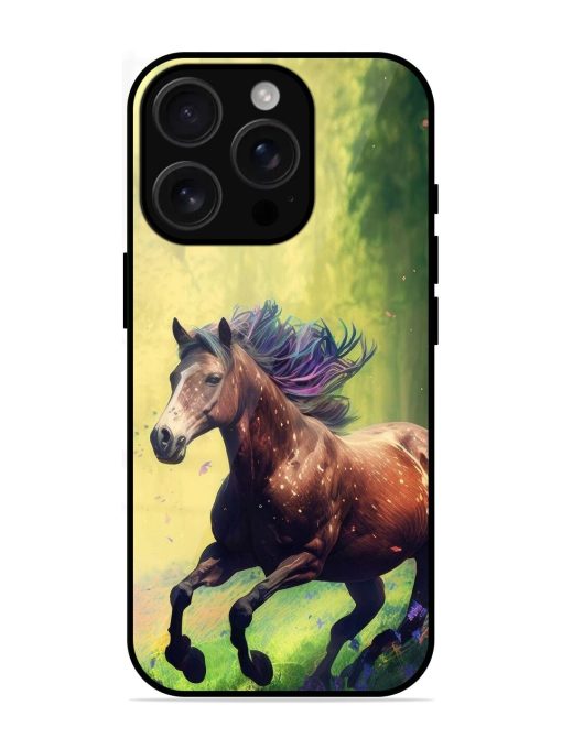 Enchanted Gallop Glossy Soft Edge Case for Apple Iphone 16 Pro Chachhi